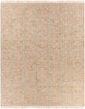 Rice Dusty Sage Fringed Jute Carpet