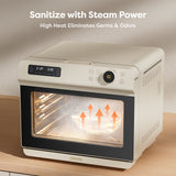 Ciarra Nosh Oven Pro | 12-In-1 Steam Oven With Air Fryer XL 1600 Watt Portable Countertop Oven Toaster Oven 25.4QT CASO24-W