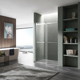 Kahn Series 45 to 48 in. x 76 in. Sliding Frameless Shower Door with Tsunami Guard Tempered Glass