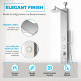 Beverly Series 43 in. 3-Jetted Shower Tower with Heavy Rain Shower and Body Jets and Spray Wand
