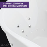 Lori Series 71 in. L x 36 in. W Acrylic Freestanding Air Bathtub with Center Drain in White