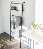 Leaning Storage Ladder With Shelf (63" H) - Steel