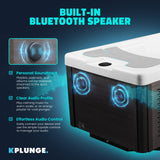 4-6 Person Electric Rock Heater Outdoor White Cedar Sauna with 1-Person All-in-One White Cold Plunge & Built-in Chiller