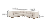 June Classic L-Shaped Modular Sectional Oatmeal