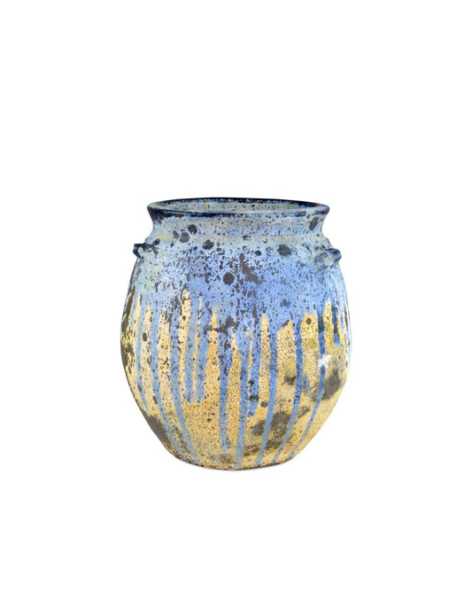 Cinisi Small Antique Blue Drip Planter