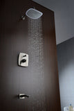 ANZZI Tempo Modern Tub and Shower Faucet Set, Single Handle Control, 16.3" Heavy Rain Showerhead, 1.8 GPM, Rhino Alloy Solid Brass, cUPC Certified
