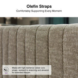 PURPLE LEAF Sanori U-Shaped Patio Couch Set Modular Sofa with Beige Cushions and Ottoman for Balcony
