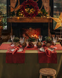 Olive Green Linen tablecloth