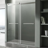 Kahn Series 45 to 48 in. x 76 in. Sliding Frameless Shower Door with Tsunami Guard Tempered Glass