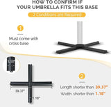 PURPLE LEAF OPEN BOX Cantilever Umbrella Base ZY04BSSBL-150-NEW-RT