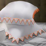 Ashley 400TC Cotton Traingle Embroidery Sateen Solid Euro Pillow Sham