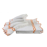 Chain Embroidered Cotton Bath Towels (Set of 2)