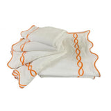 Chain Embroidered Cotton Bath Towels (Set of 2)