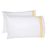 Smart Border 400TC Cotton Embroidery Sateen Solid Pillowcases (Set Of 2)