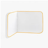 Wall Corner Rounded Dorm Bed Headboard In Embroidery Border With Self Adhesive Velcro Straps