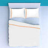 500TC Cotton Double Embroidery Sateen Solid Sheet Set