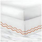 400TC Cotton Double Wavy Embroidered Tailored Bed Skirt