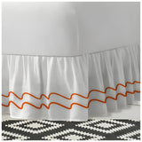 400TC Cotton Double Wavy Embroidered Gathered Bed Skirt
