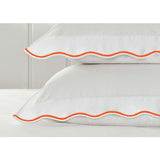 400TC Cotton Scallop Embroidery Sateen Microcheck Duvet Cover Set