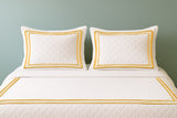 Classic Border Diamond Knitted Cotton Coverlet