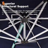 PURPLE LEAF Outdoor Patio Umbrella with Base, Garden Pool Umbrella, Navy Blue
