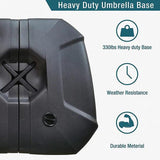PURPLE LEAF Outdoor Patio Umbrella with Base, Cantilever Umbrellas for Garden, Grey