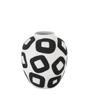 Pagliacci Medium Black & White Vase