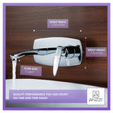 Voce Series Single-Handle Wall Mount Bathroom Faucet in Polished Chrome