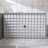 Alexander 60 in. L x 32 in. W Alcove Shower Pan Base with Center Drain in Glossy White Marine Acrylic