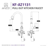 Luna Single Handle Pull-Down Sprayer Kitchen Faucet in Polished Chrome