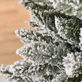 HOMCOM 6ft Unlit Snow-Flocked Slim Pine Artificial Christmas Tree with Realistic Branches and 394 Tips