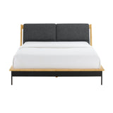 Santa Cruz Queen Platform Bed with Fabric, Wheat