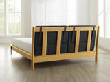 Santa Cruz King Platform Bed with Fabric, Wheat