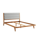 Mercury Upholstered Eastern King Platform Bed, Amber