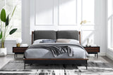 Park Avenue King Platform Bed with Fabric, Ruby