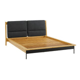 Santa Cruz King Platform Bed with Fabric, Wheat