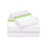 500TC Cotton Triple Embroidery Sateen Solid Sheet Set