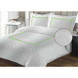 400TC Cotton Double Embroidery Sateen Microcheck Duvet Cover Set