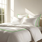 400TC Cotton Double Embroidery Sateen Solid Duvet Cover Set