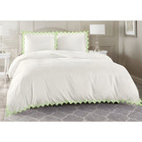 Elegant Flower Embroidered Duvet Cover Set