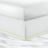 400TC Sateen Solid Cotton Single Embroidered Border Tailored Bed Skirt