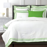 Smart Border 400TC Cotton Embroidery Sateen Solid Duvet Cover Set
