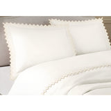 Elegant Flower Embroidered Duvet Cover Set