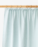 Pencil pleat linen curtain panel (1 pcs) in Dusty blue