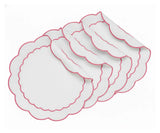 White Round Placemats - Peony
