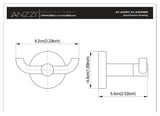 Caster Series Robe Hook in Polished Chrome