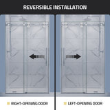 Ozean Series 44 to 48 in. x 76 in. Frameless Shower Door with Sliding with Tsunami Guard Tempered Clear Glass