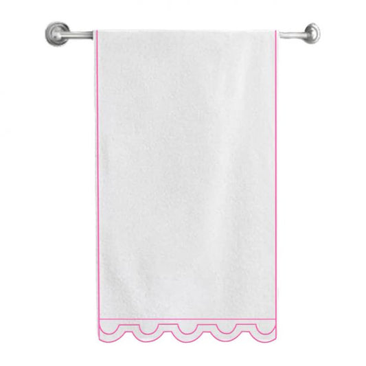 U Shape Embroidered Bath Towels (Set of 2)