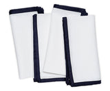 Cotton Dinner Napkins Set of 4 – Piping Trim
