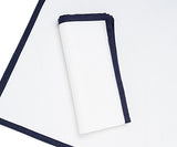Cotton Dinner Napkins Set of 4 – Piping Trim